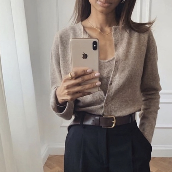 Zara | Sweaters | Final Offer Zara Wool Blend Crop Top And Cardigan Set In  Mink | Poshmark